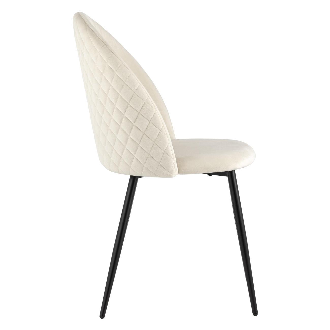 Стул обеденный Stool Group для кухни Lilly, велюр бежевый (комплект 2 стула)