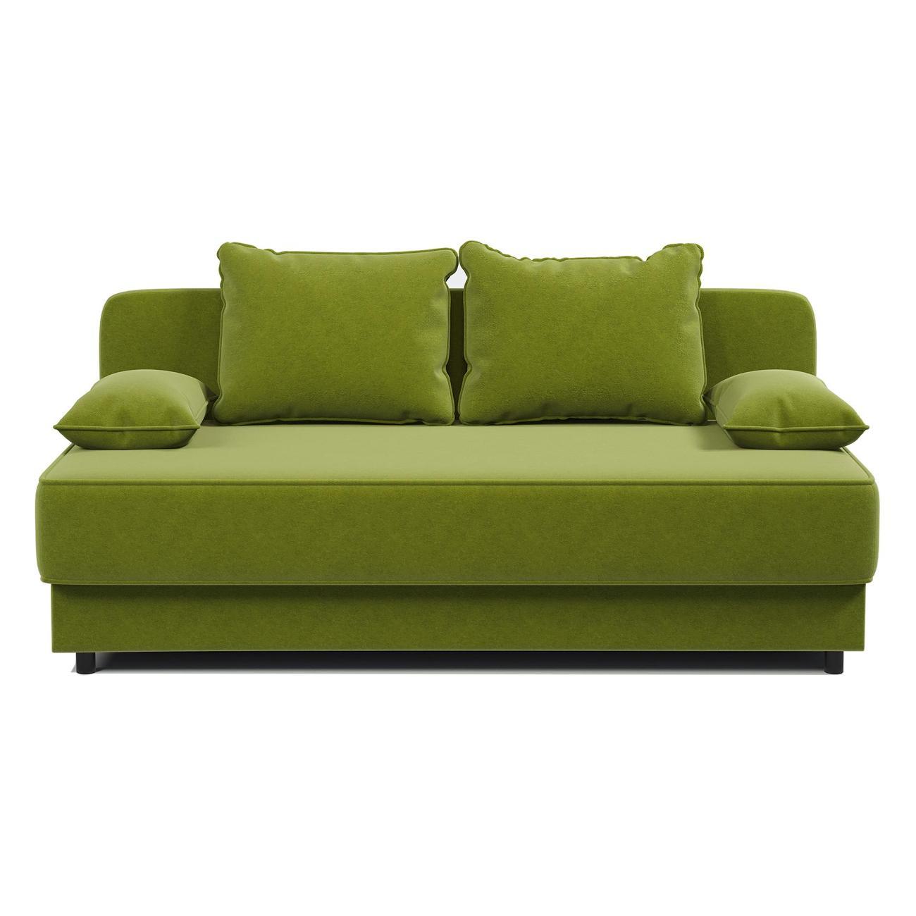 Диван Шарм-Дизайн прямой Уют велюр зеленый