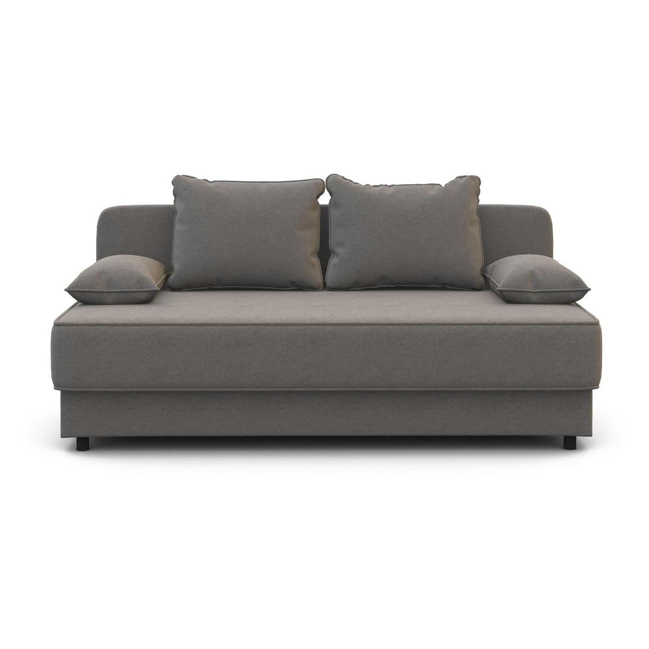 Диван Шарм-Дизайн прямой Уют велюр серый