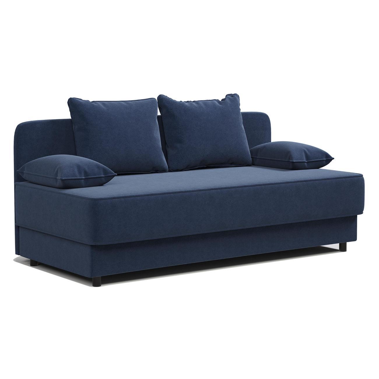 Диван Шарм-Дизайн прямой Уют велюр синий