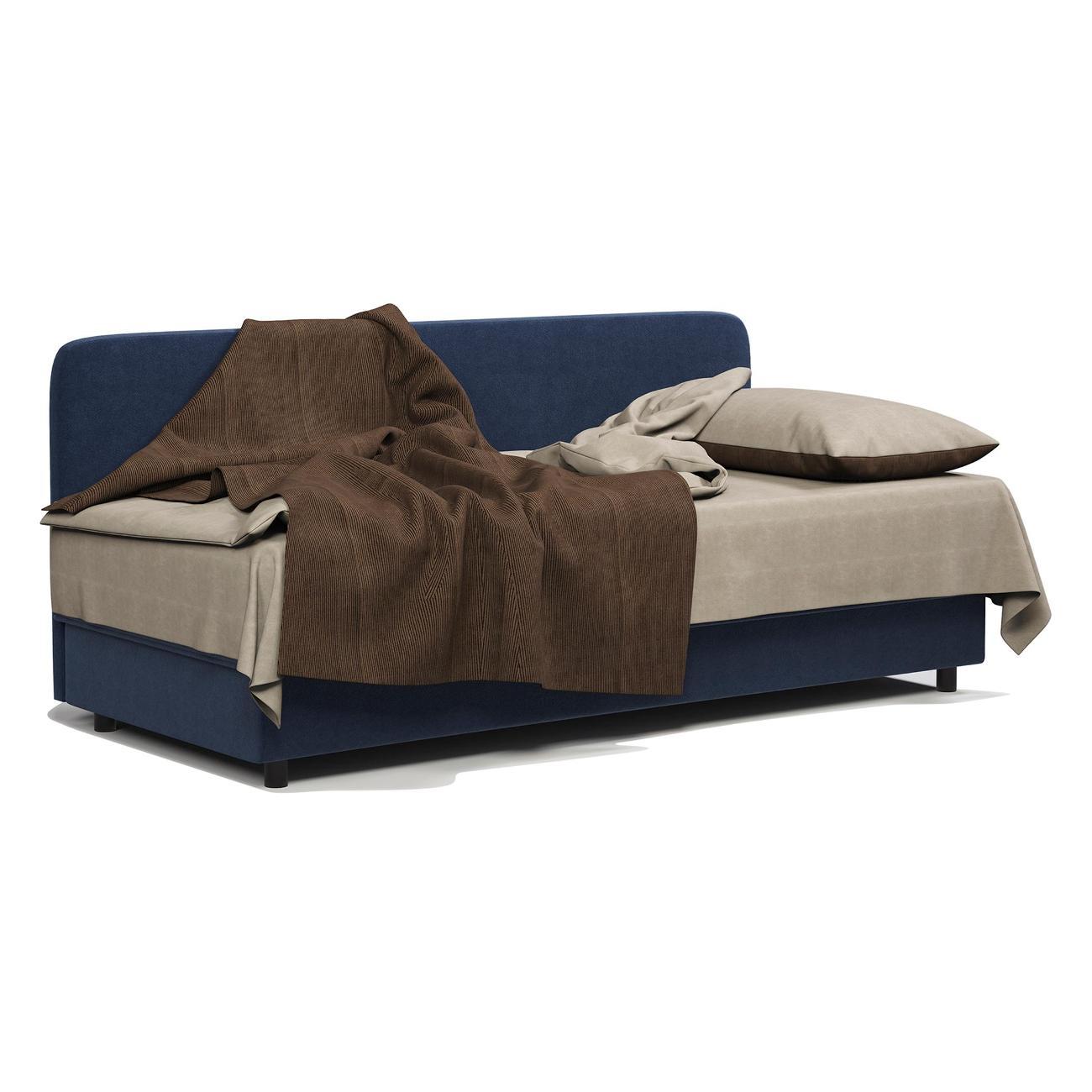 Диван Шарм-Дизайн прямой Уют велюр синий