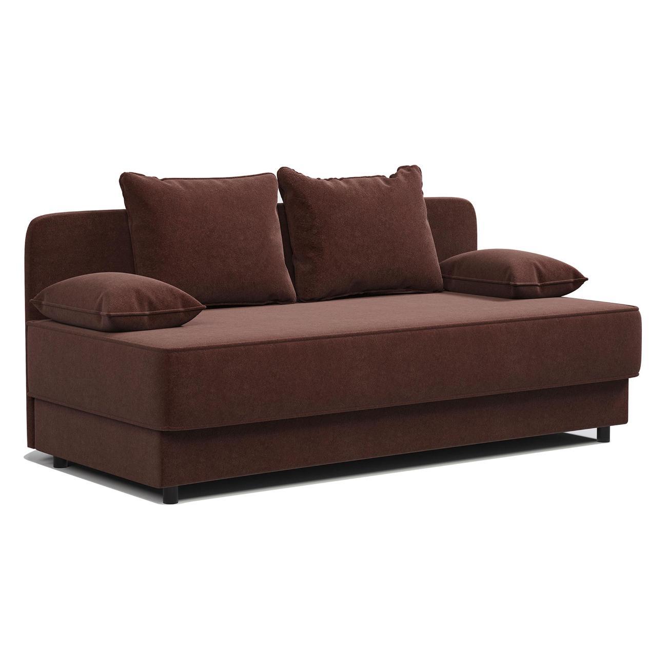 Диван Шарм-Дизайн прямой Уют велюр шоколад