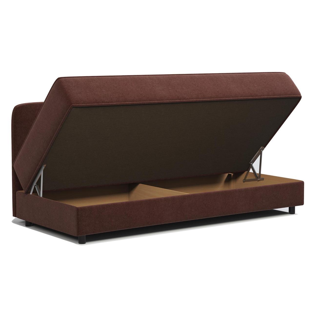 Диван Шарм-Дизайн прямой Уют велюр шоколад