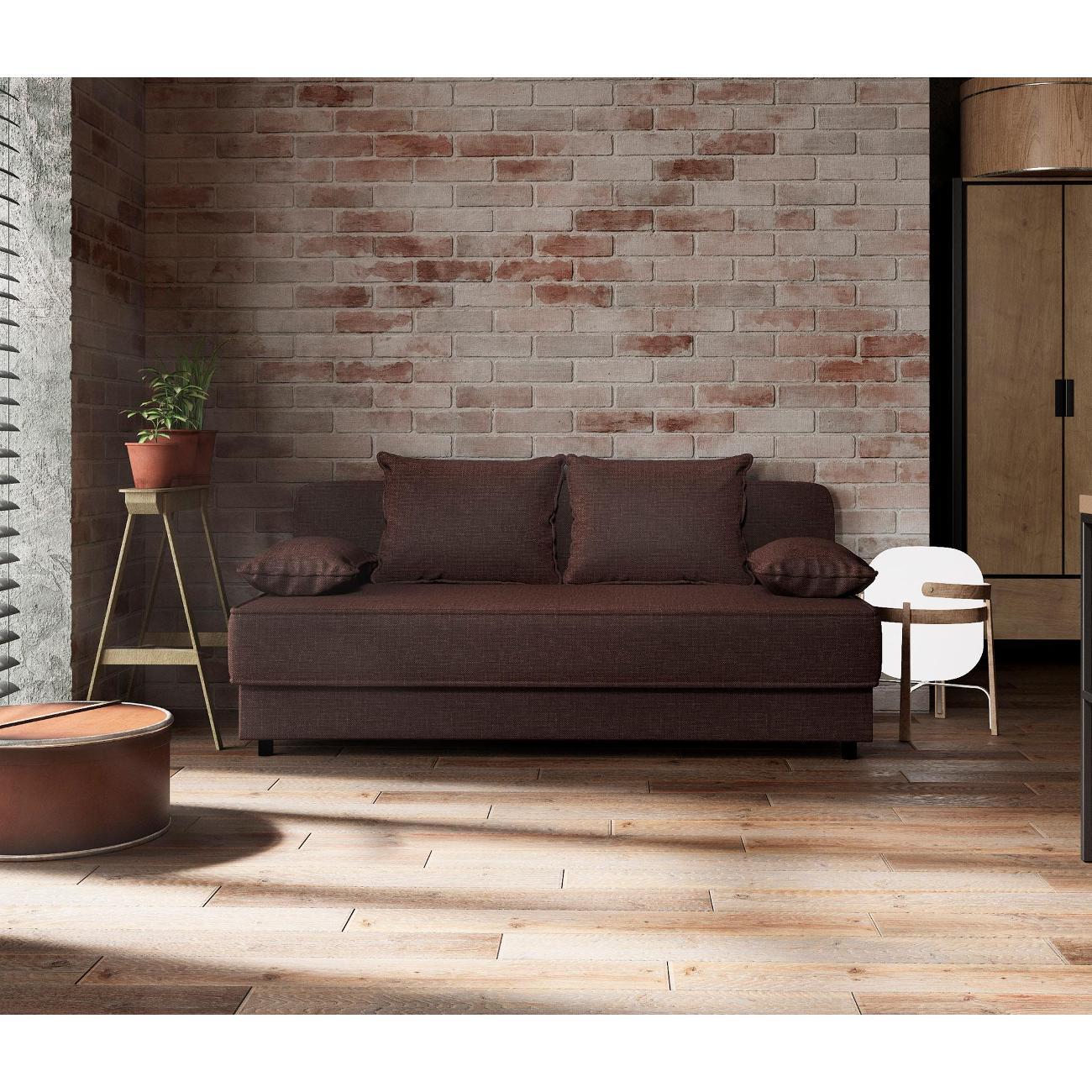 Диван Шарм-Дизайн прямой Уют рогожка шоколад