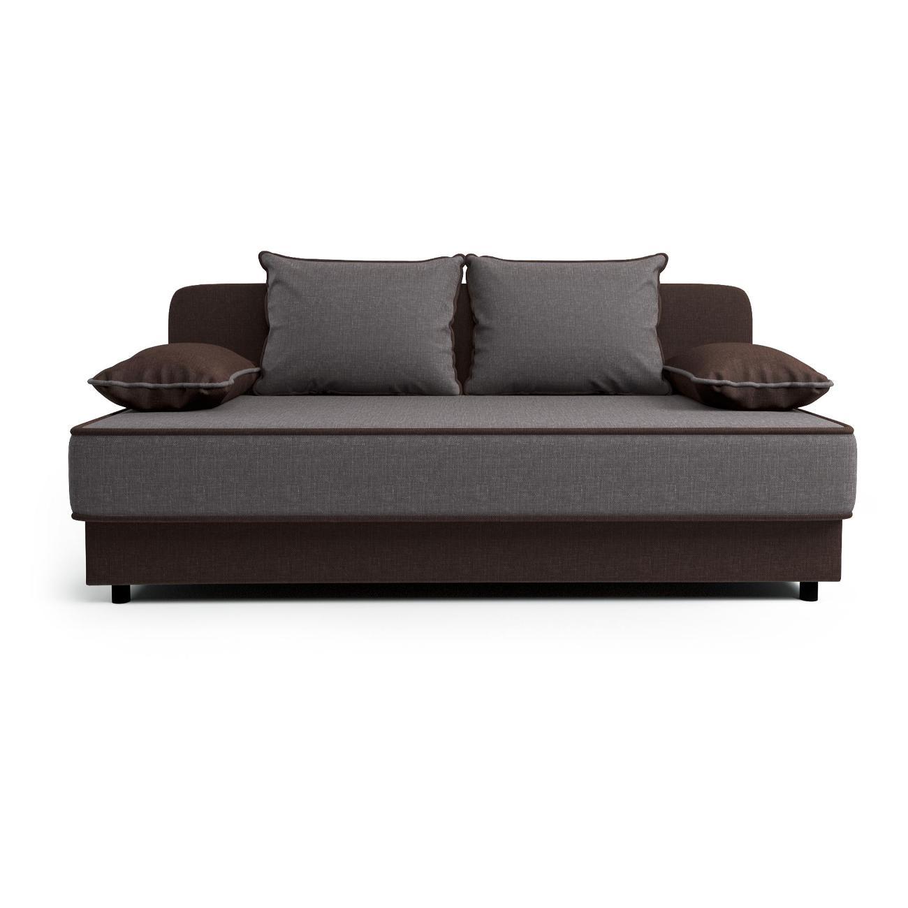 Диван Шарм-Дизайн прямой Уют рогожка шоколад и латте