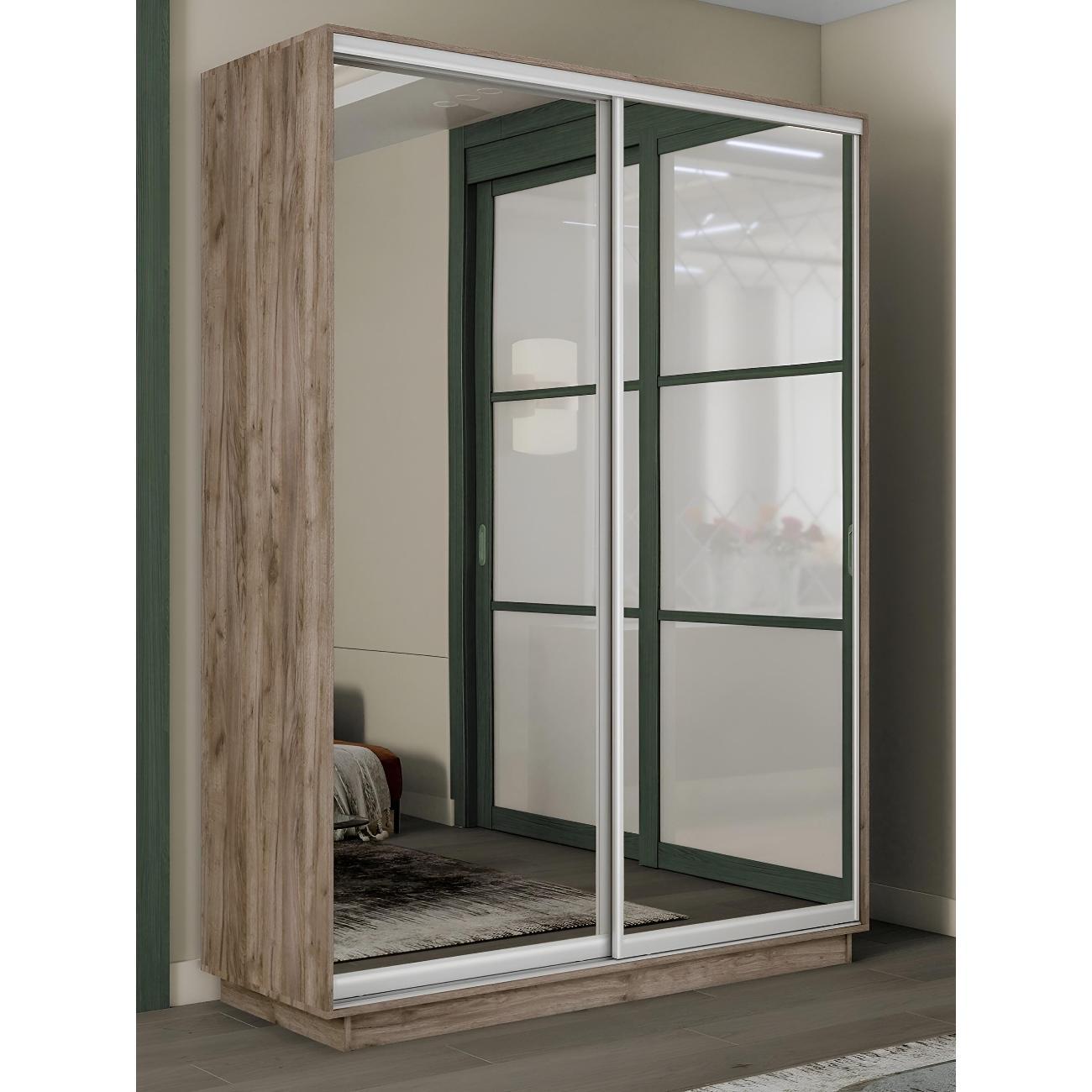 Шкаф-купе Е1 1,4 Экспресс 2-х дверный 140х240х60 с зеркалами К