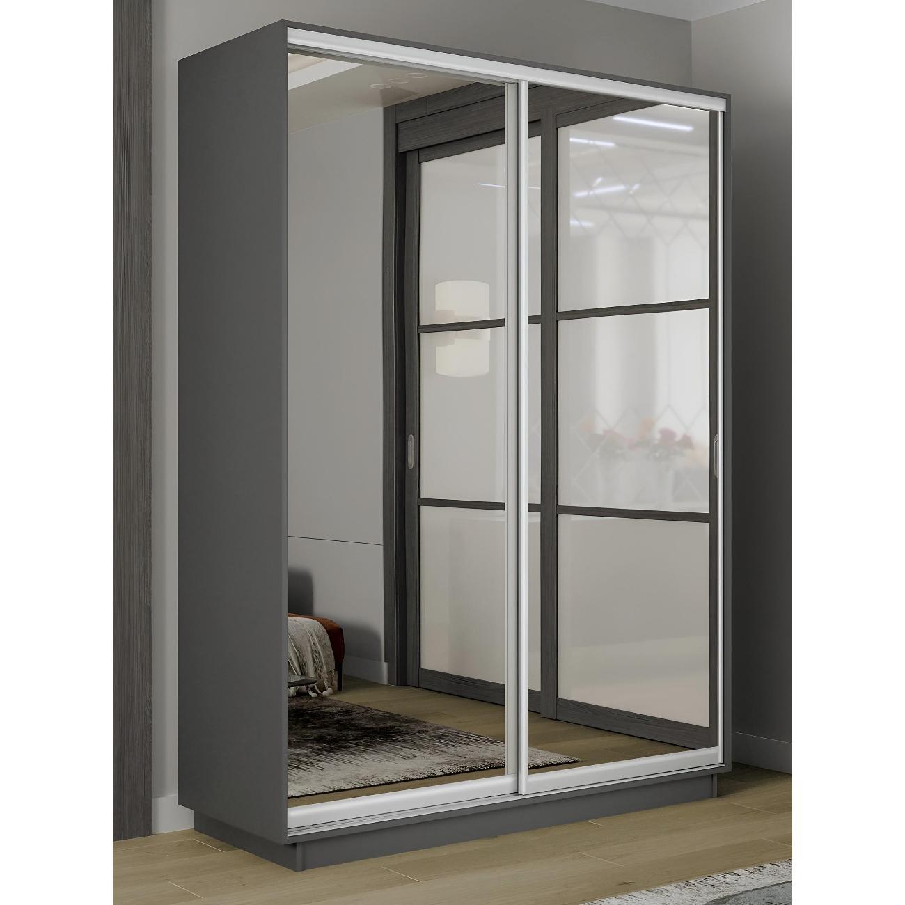 Шкаф-купе Е1 1,2 Экспресс 2-х дверный 120х220х45 с зеркалами с