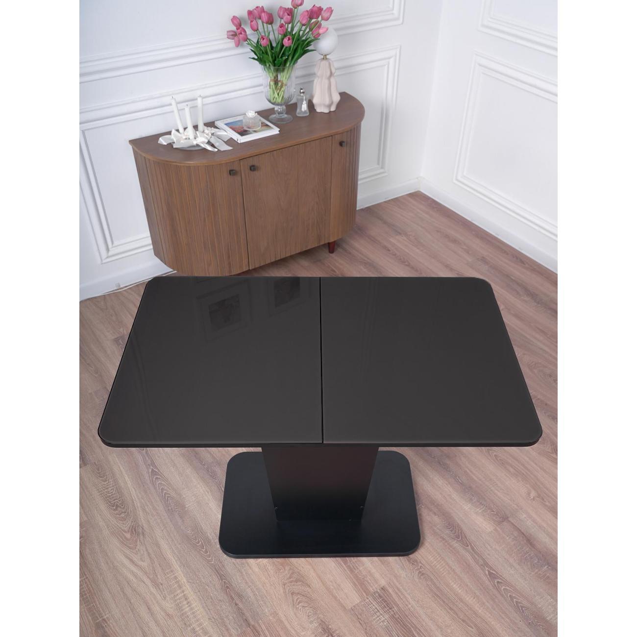 Стол обеденный Frenesie ГРАНТ 1100х700 Стекло RAL9017 черное