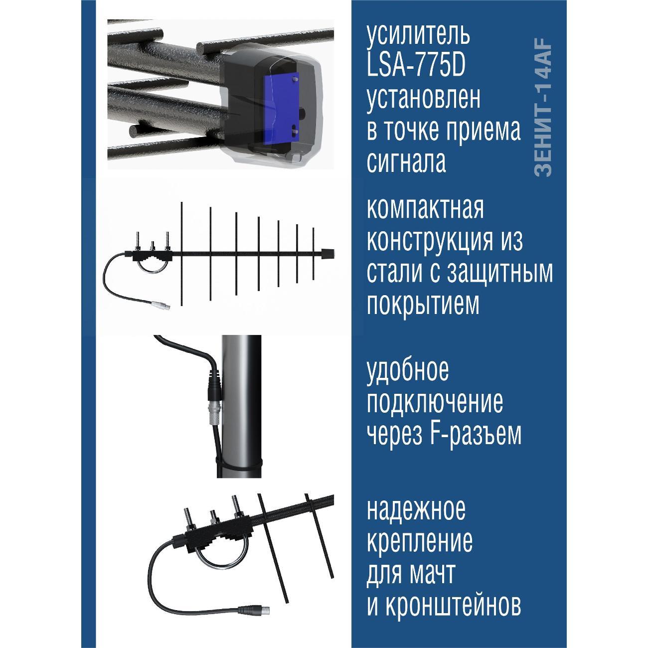 Антенна телевизионная внешняя Locus Зенит-14AF