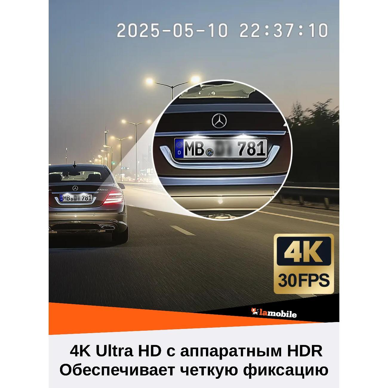 Автомобильный видеорегистратор 70mai Dash Cam 4K A800SE-1