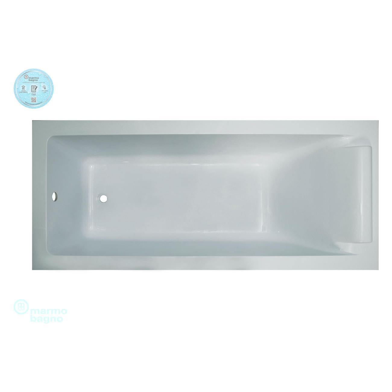 Ванна Marmo Bagno Ницца 180х80 с подголовником