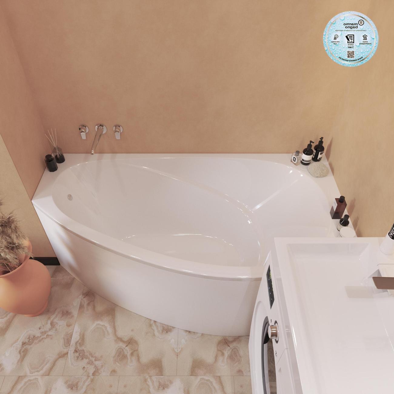 Ванна Marmo Bagno Турин 170х95 правая