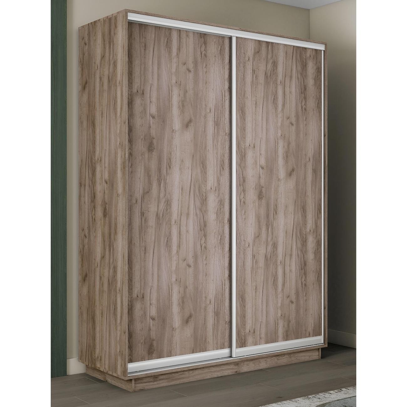 Шкаф-купе Е1 1,4 Экспресс 2-х дверный 140х220х45 ДСП Крафт табачный фото