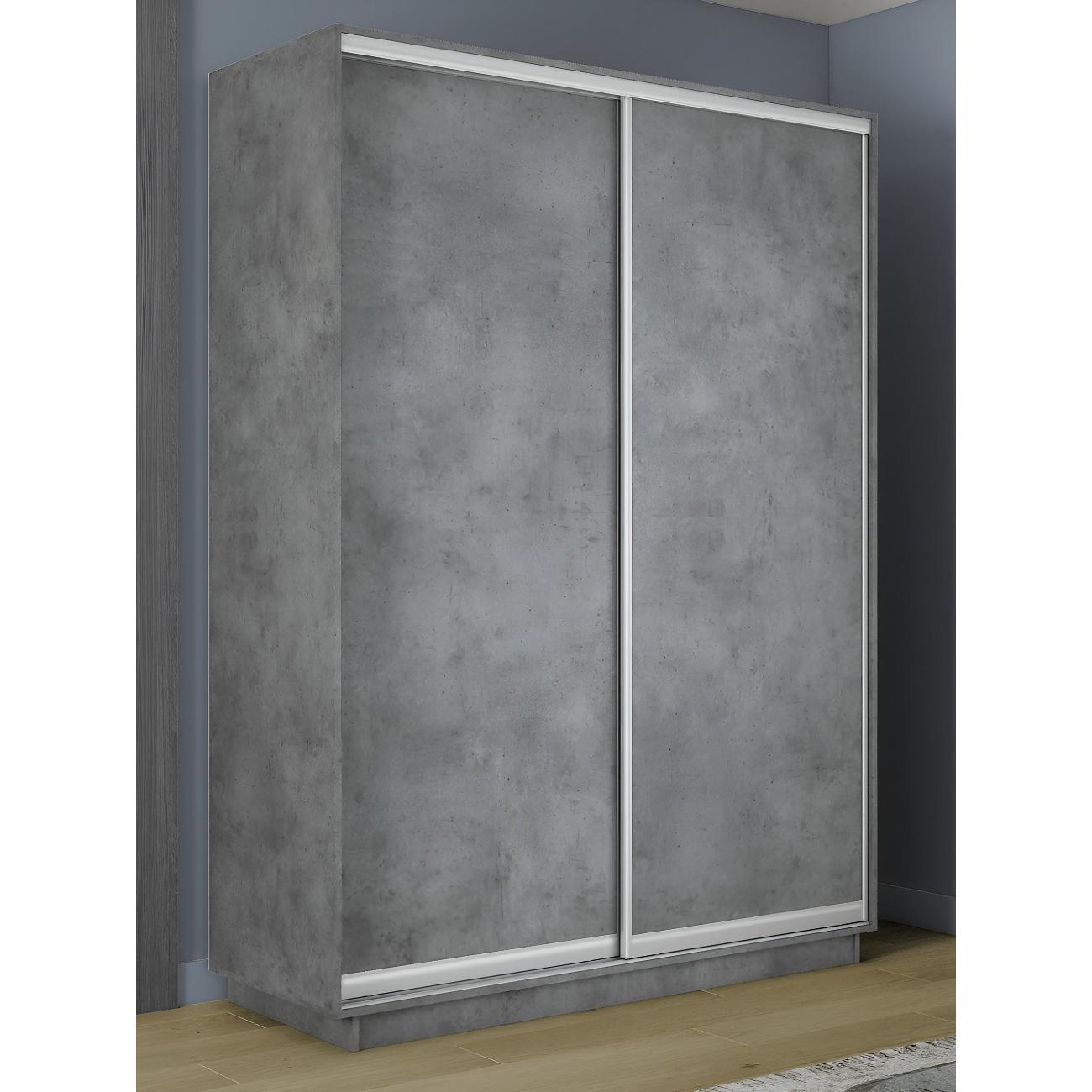 Шкаф-купе Е1 1,6 Экспресс 2-х дверный 160х240х60 ДСП бетон