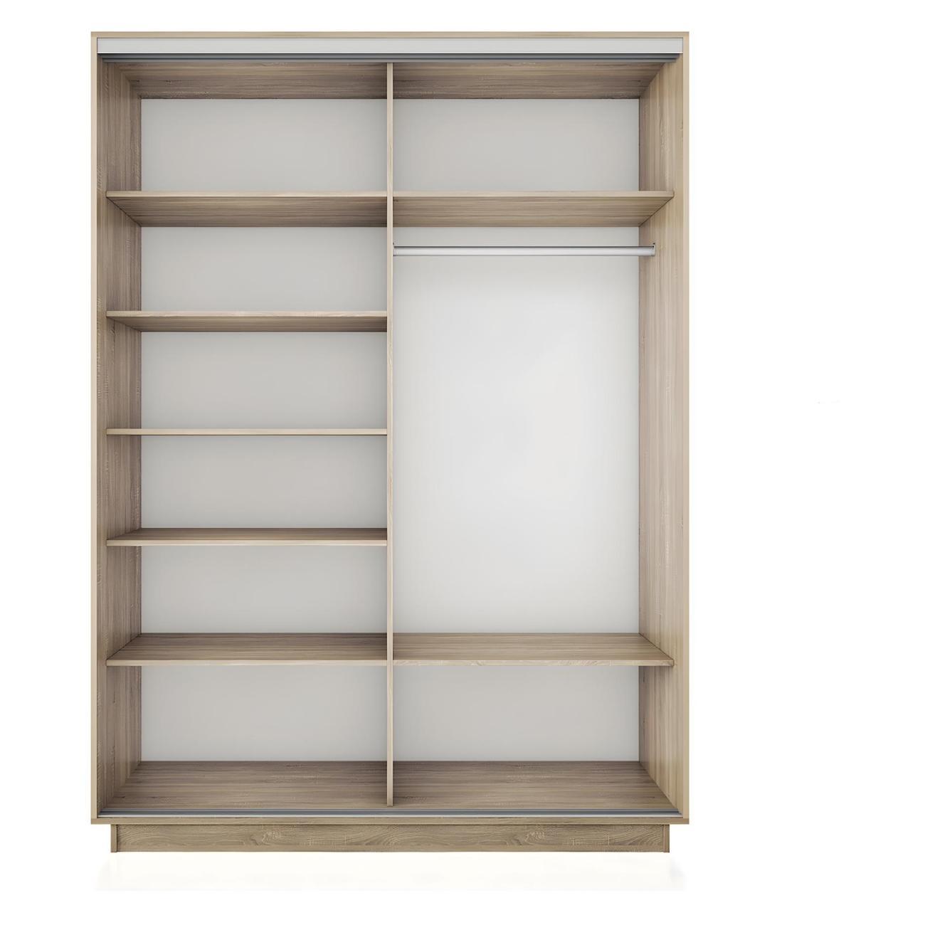 Шкаф-купе Е1 1,4 Экспресс 2-х дверный 140х240х60 ДСП Сонома