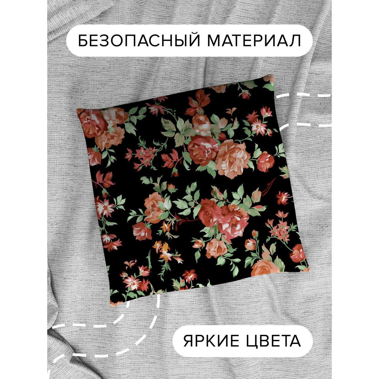 Подушка PrintyFull Цветочные узоры с розами FP405122267