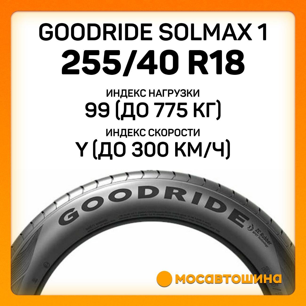 Шина автомобильная Goodride Solmax 1 255/40 ZR18 99Y XL