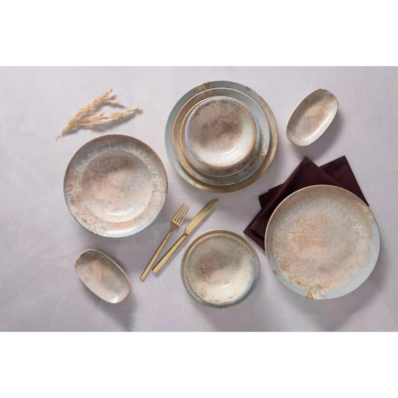 Тарелка суповая BONNA Luz 24 см, 2 шт. бежевый