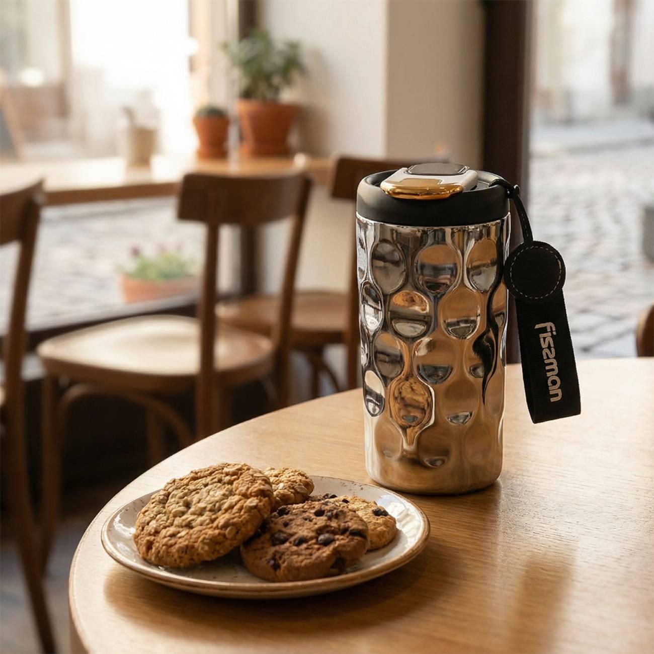 Термокружка FISSMAN 410 мл с термодатчиком (19791)