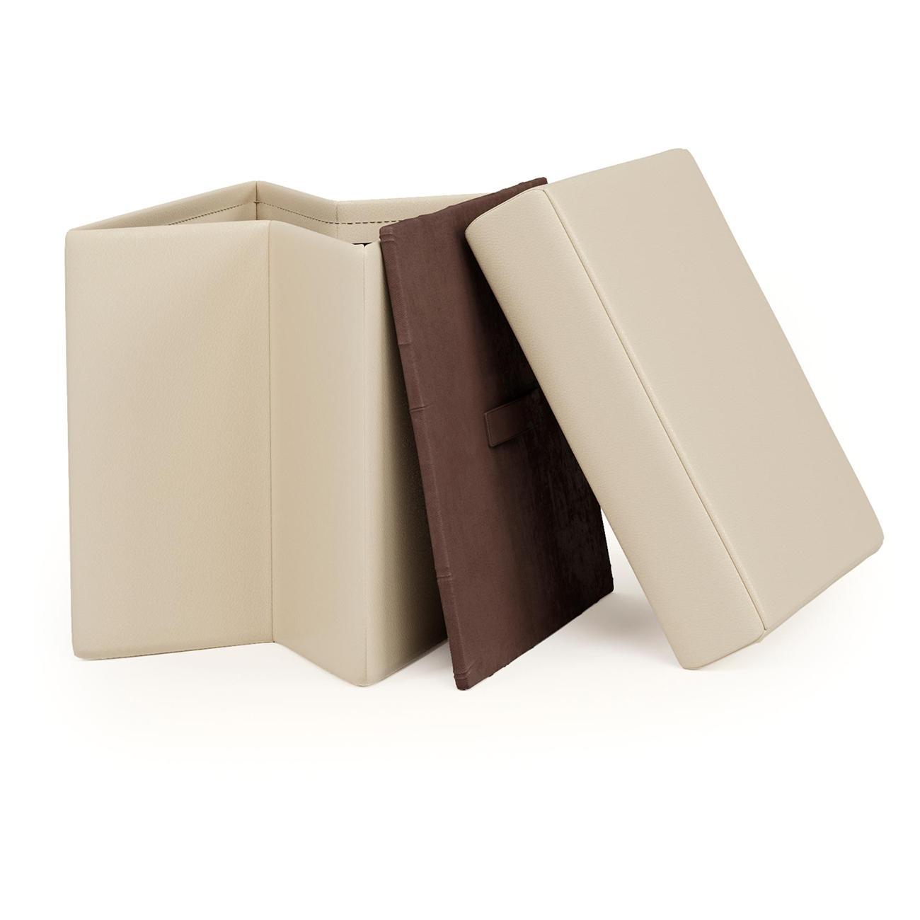 Пуф Шарм-Дизайн складной Пикник экокожа беж