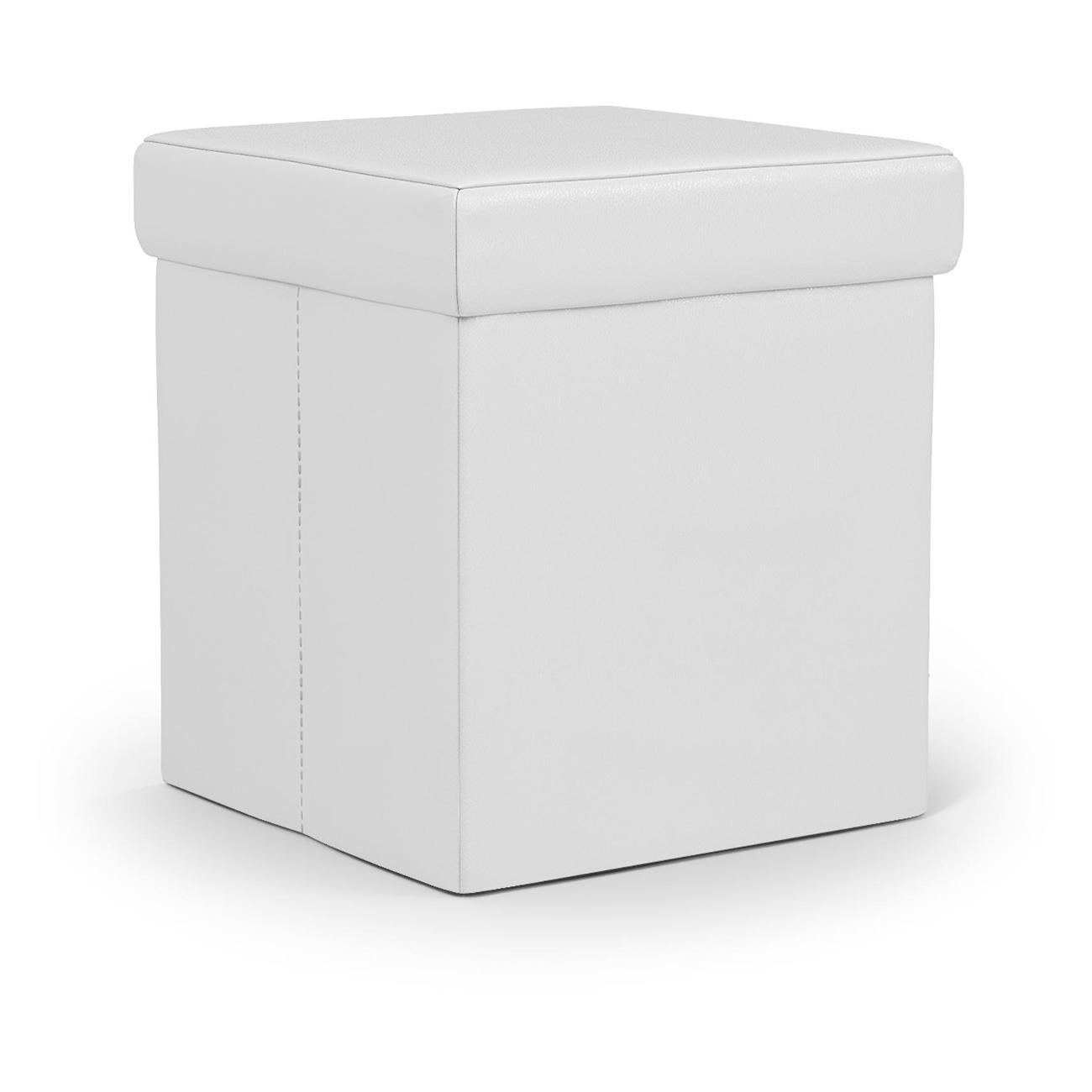 Пуф Шарм-Дизайн складной Пикник экокожа белый