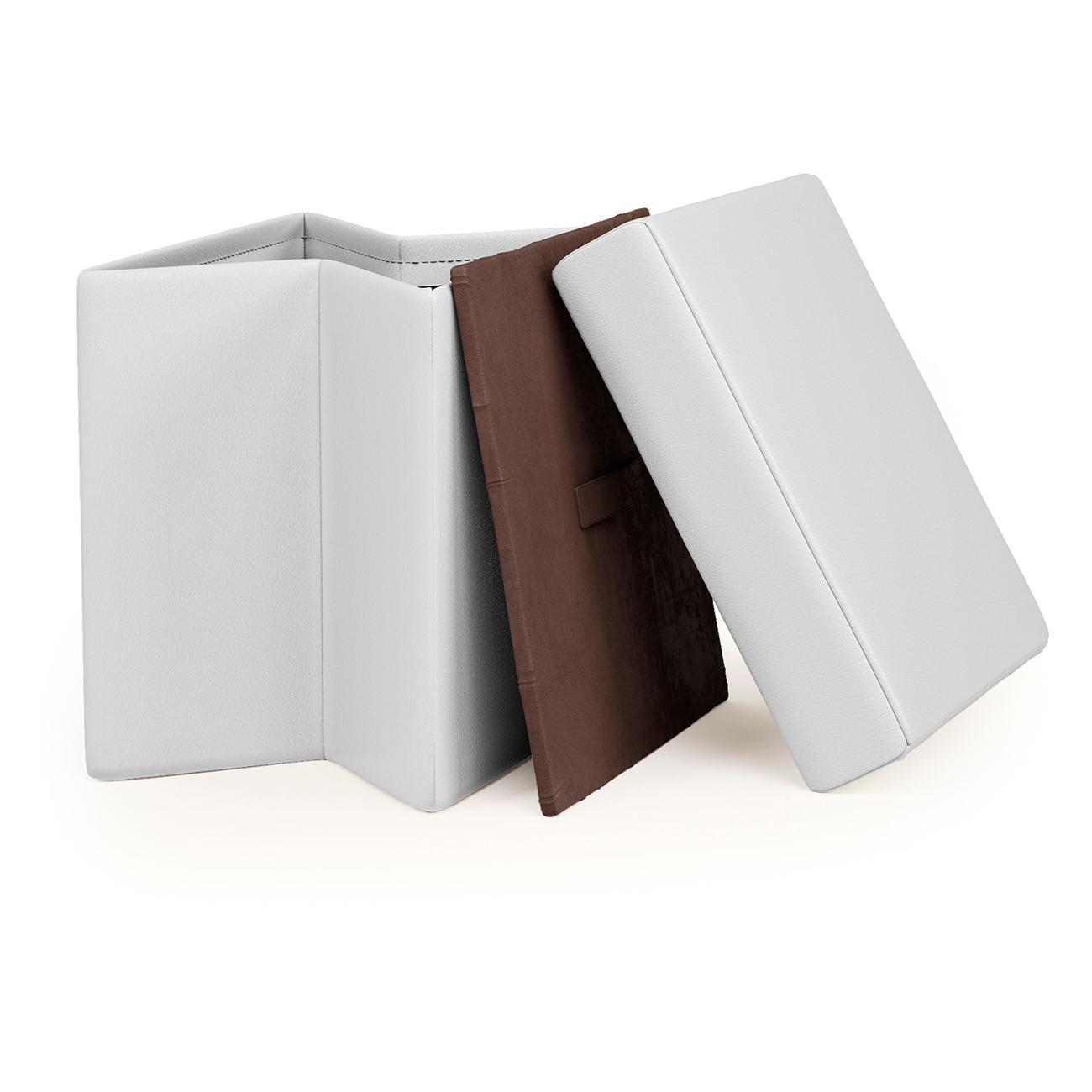 Пуф Шарм-Дизайн складной Пикник экокожа белый