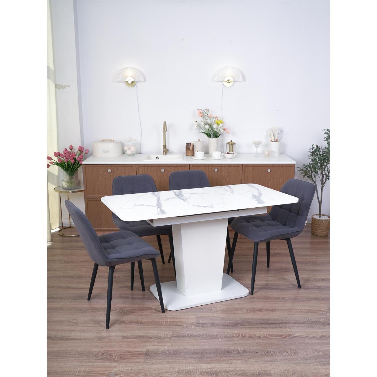 Стол обеденный Frenesie ГРАНТ 1080х680 No3027 ЛДСП белое