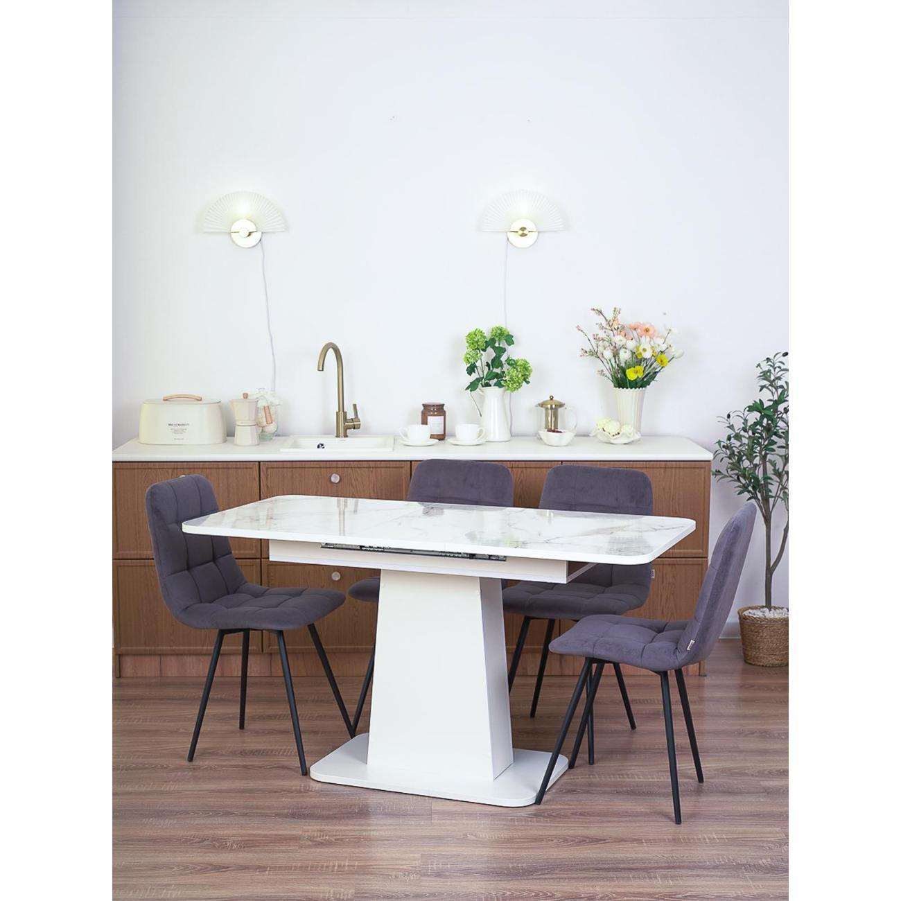 Стол обеденный Frenesie ГРАНТ 1080х680 No7153 ЛДСП белое