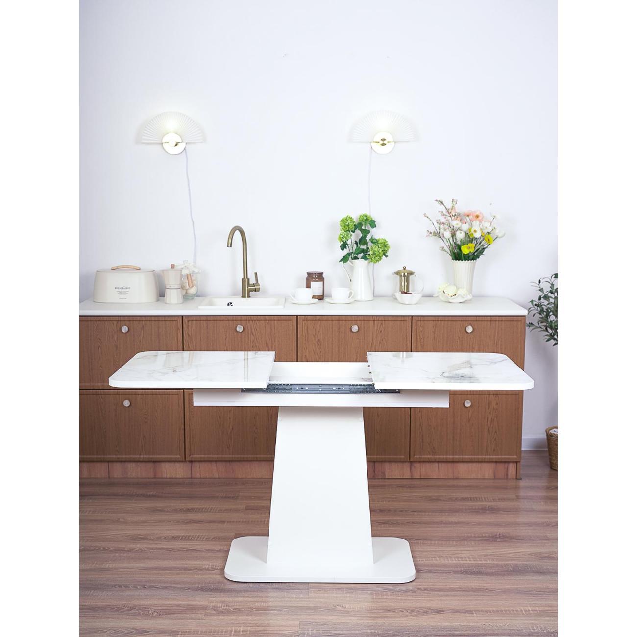 Стол обеденный Frenesie ГРАНТ 1080х680 No7153 ЛДСП белое