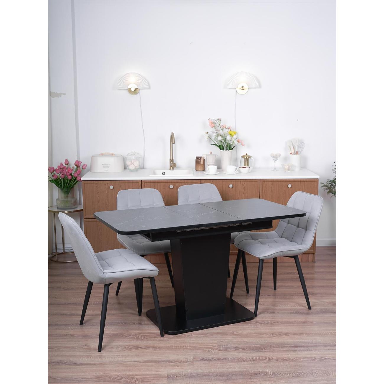 Стол обеденный Frenesie ГРАНТ 1080х680 No3125 ЛДСП черное