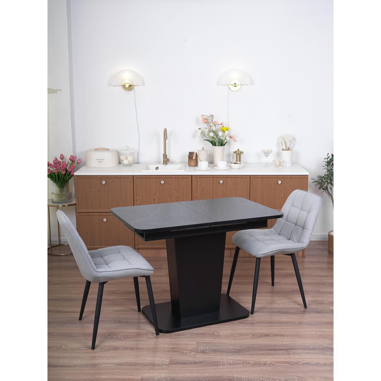 Стол обеденный Frenesie ГРАНТ 1080х680 No3125 ЛДСП черное