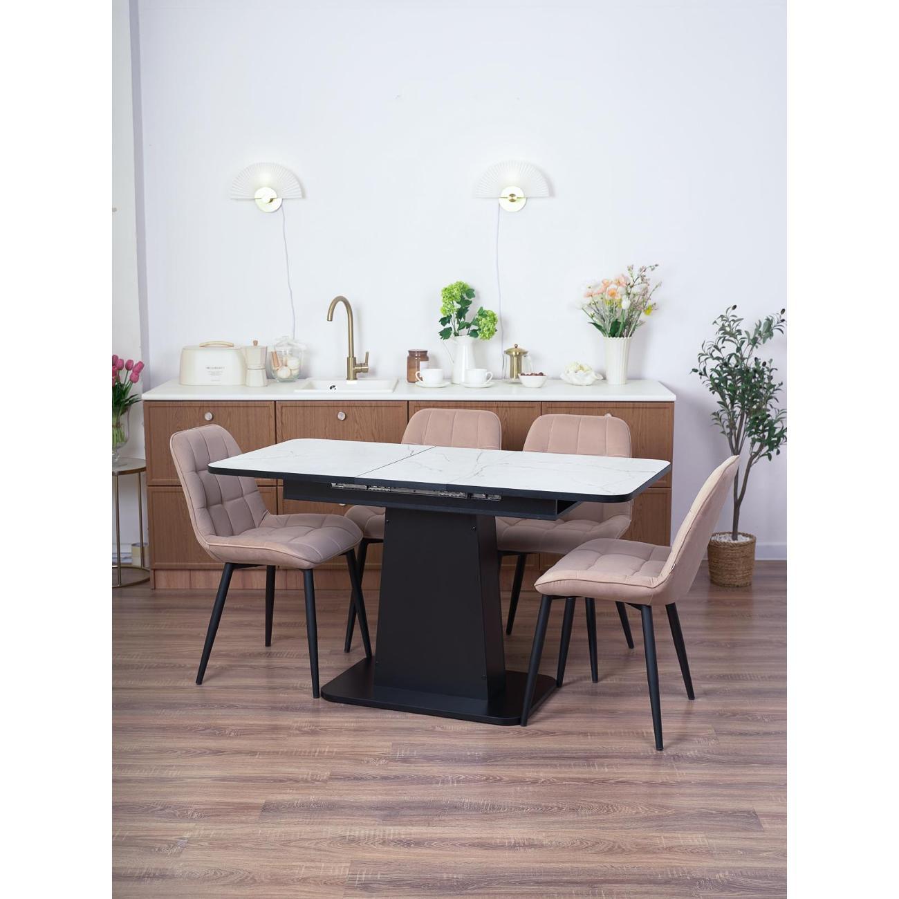 Стол обеденный Frenesie ГРАНТ 1080х680 No3124 ЛДСП черное