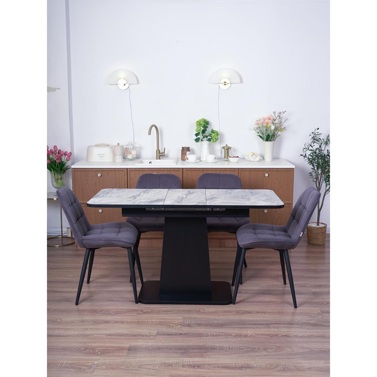 Стол обеденный Frenesie ГРАНТ 1080х680 No1470 ЛДСП черное