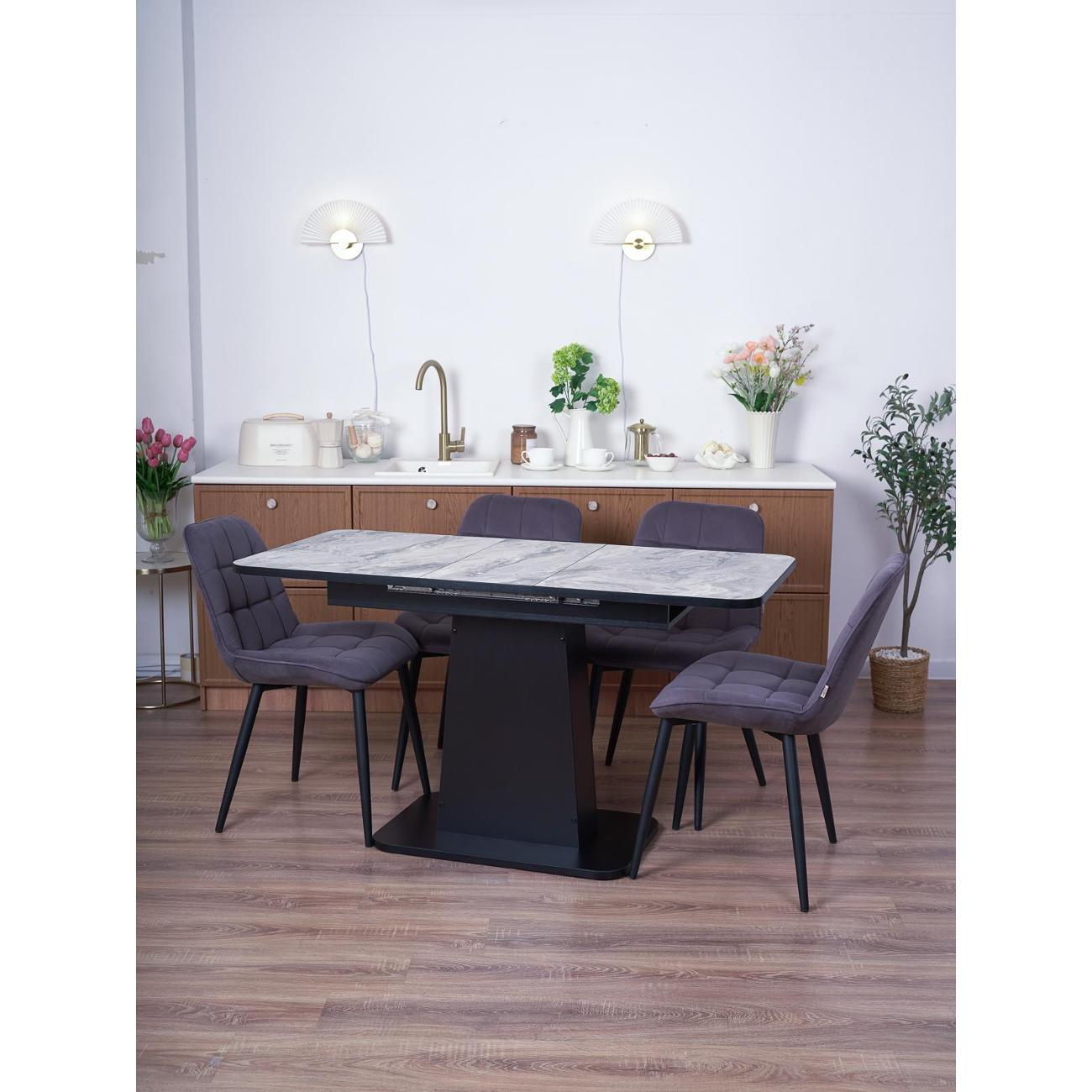 Стол обеденный Frenesie ГРАНТ 1080х680 No1470 ЛДСП черное