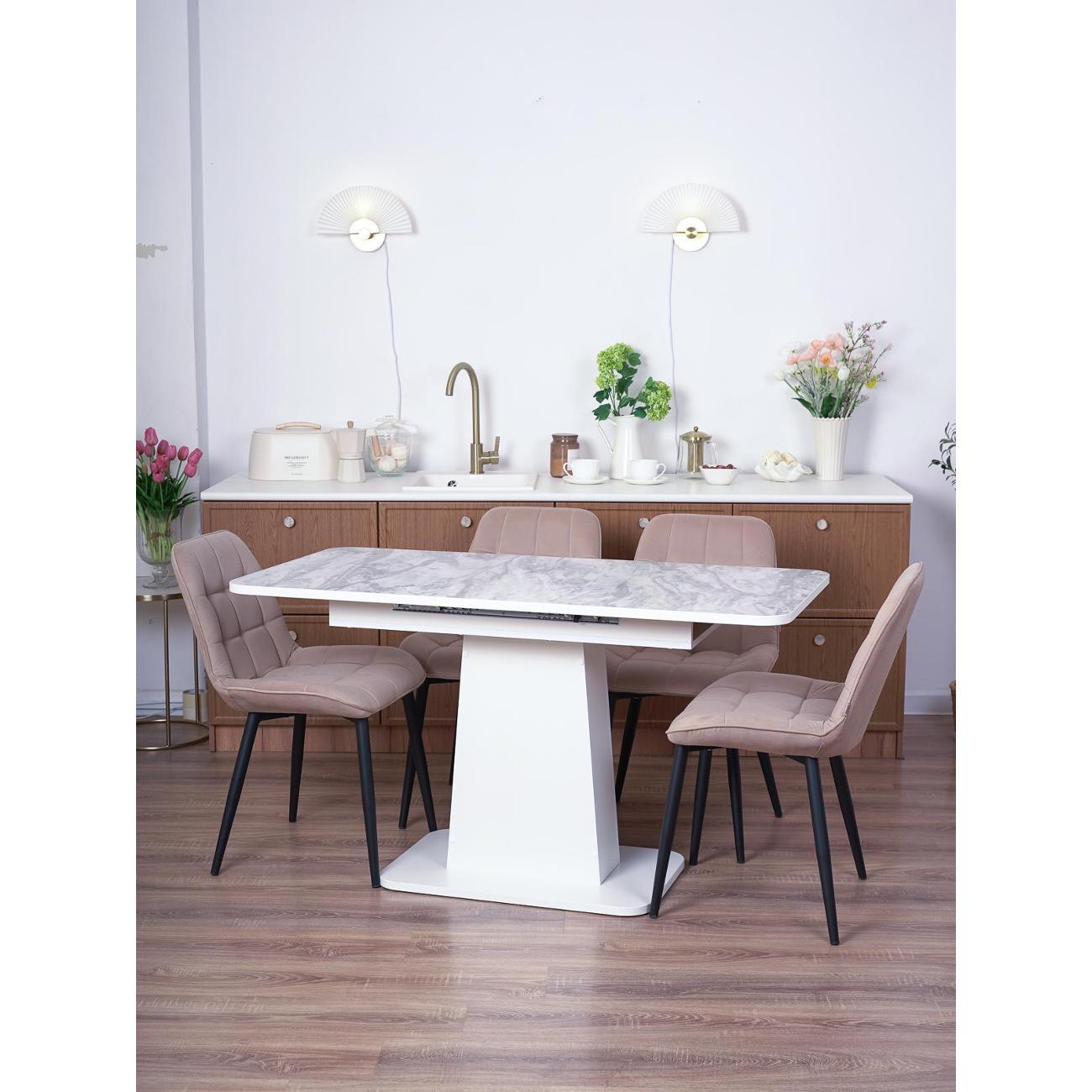 Стол обеденный Frenesie ГРАНТ 1080х680 No3173 ЛДСП белое