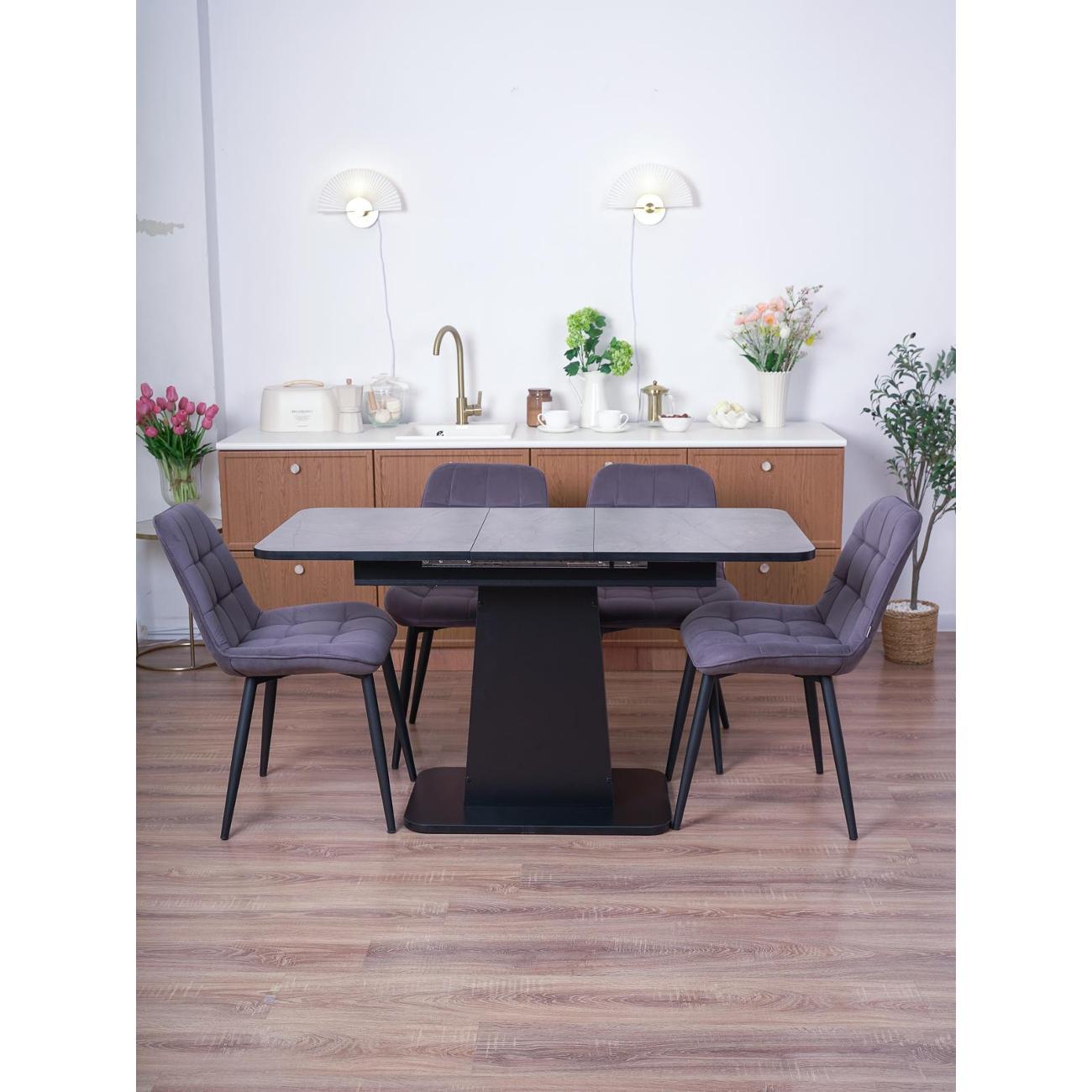 Стол обеденный Frenesie ГРАНТ 1080х680 No3086 ЛДСП черное