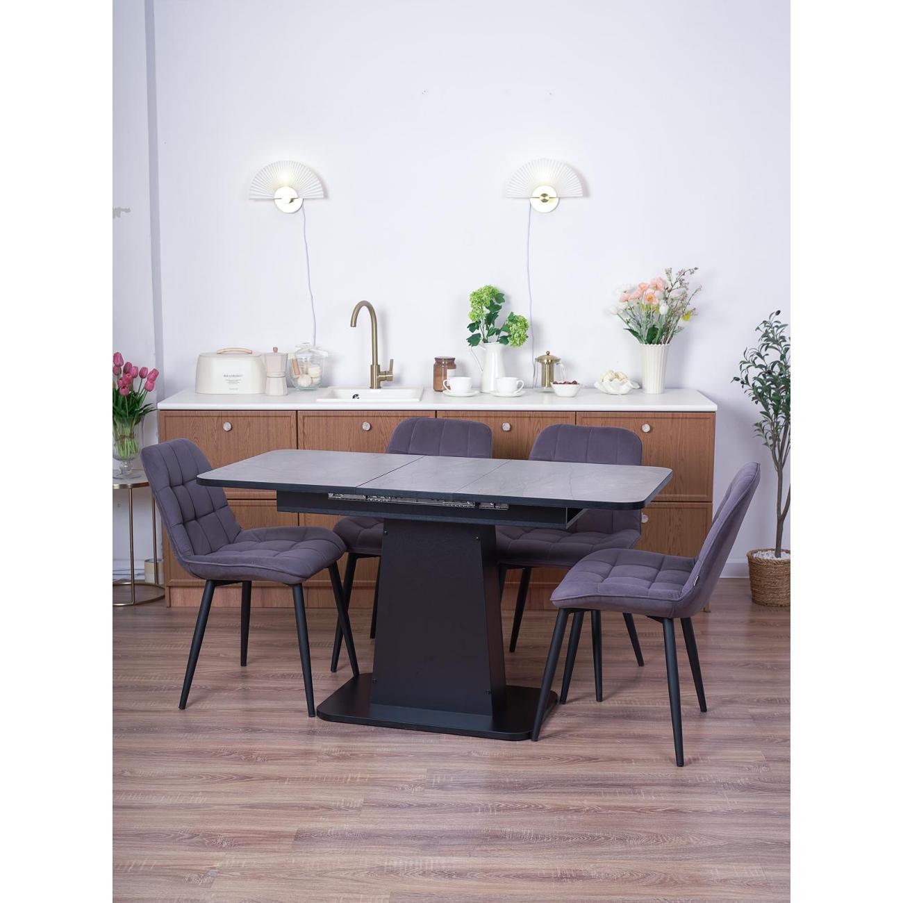 Стол обеденный Frenesie ГРАНТ 1080х680 No3086 ЛДСП черное