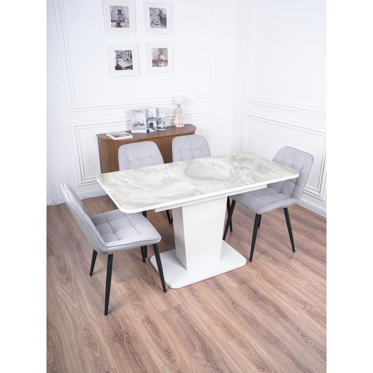 Стол обеденный Frenesie ГРАНТ 1080х680 No3166 ЛДСП белое