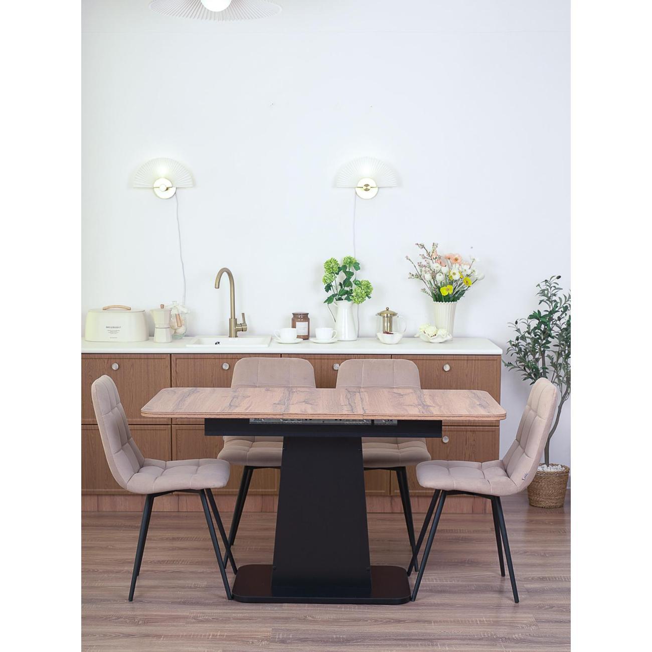 Стол обеденный Frenesie ГРАНТ 1080х680 No2052 ЛДСП черное