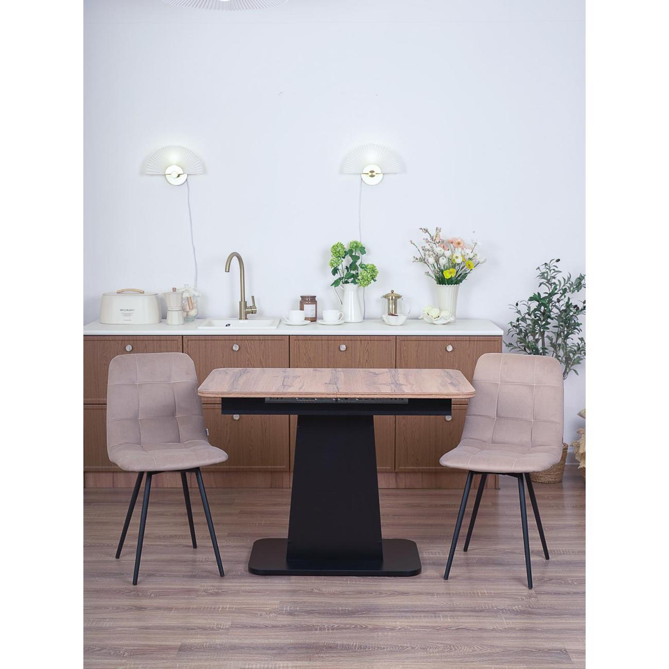 Стол обеденный Frenesie ГРАНТ 1080х680 No2052 ЛДСП черное