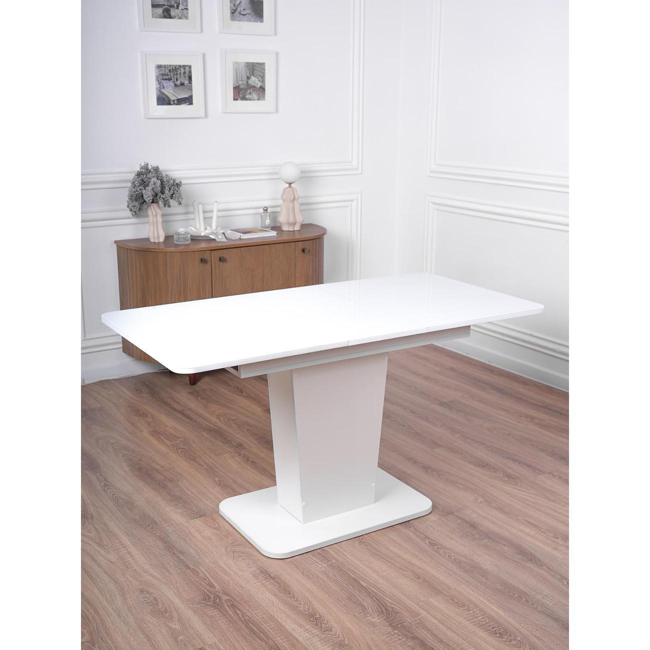 Стол обеденный Frenesie ГРАНТ 1100х700 Стекло RAL9003бел