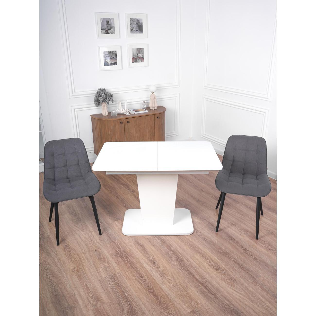 Стол обеденный Frenesie ГРАНТ 1100х700 Стекло RAL9003бел