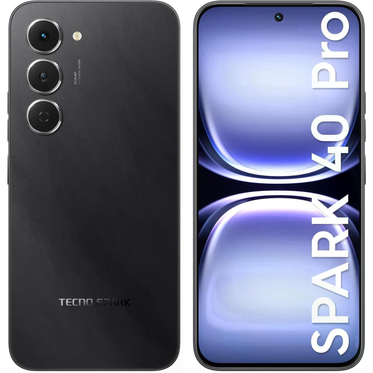 Смартфон Tecno Spark 40 Pro (KM6 256+8 INK BLACK) фото