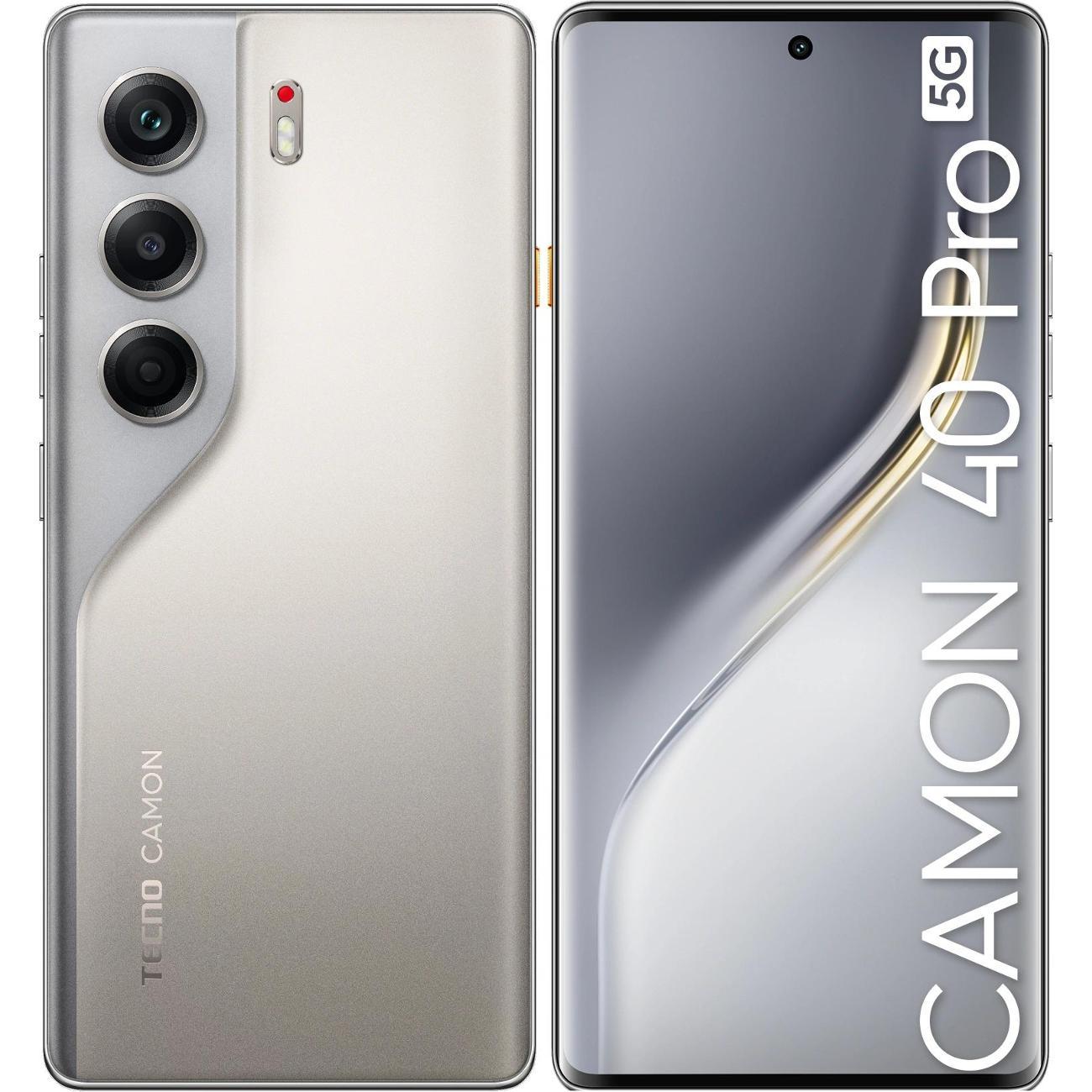 Смартфон Tecno Camon 40 Pro 5G (CM7 256+12 SANDY TITANIUM)