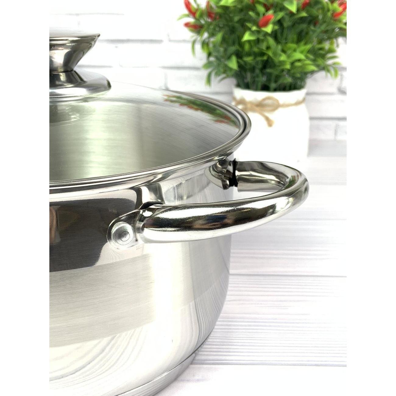 Кастрюля Zeidan 5 л из нержавеющей стали с крышкой Z-501075