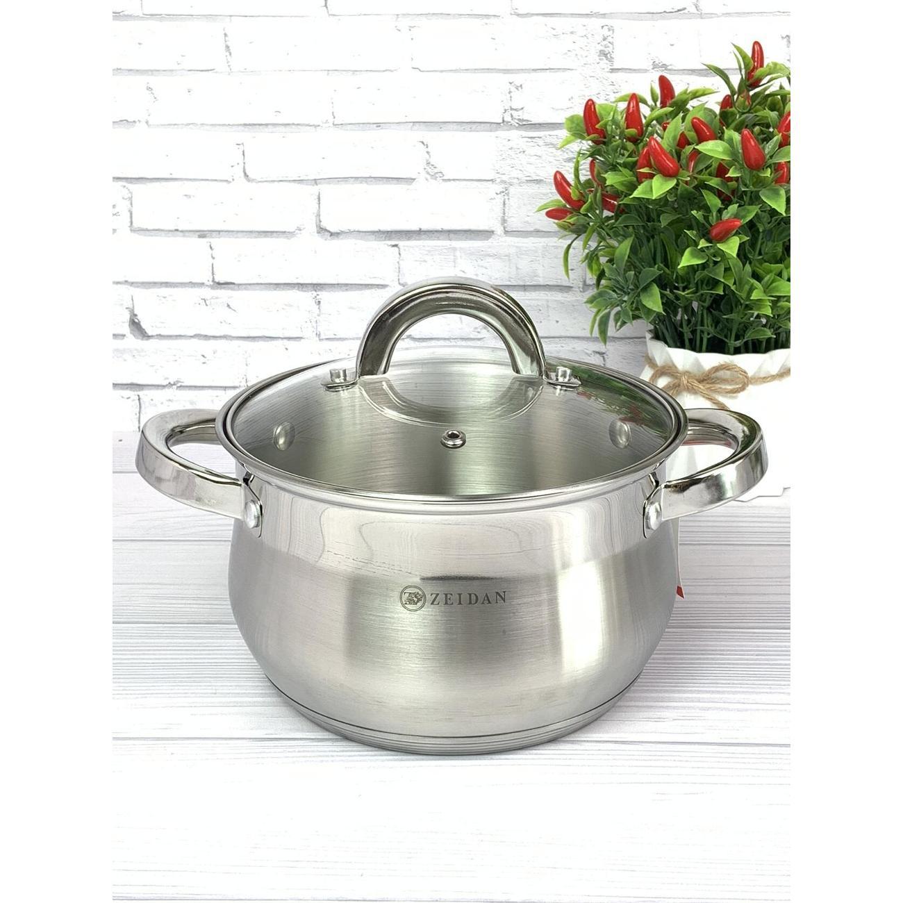 Кастрюля Zeidan 3л из нержавеющей стали с крышкой Z-50238