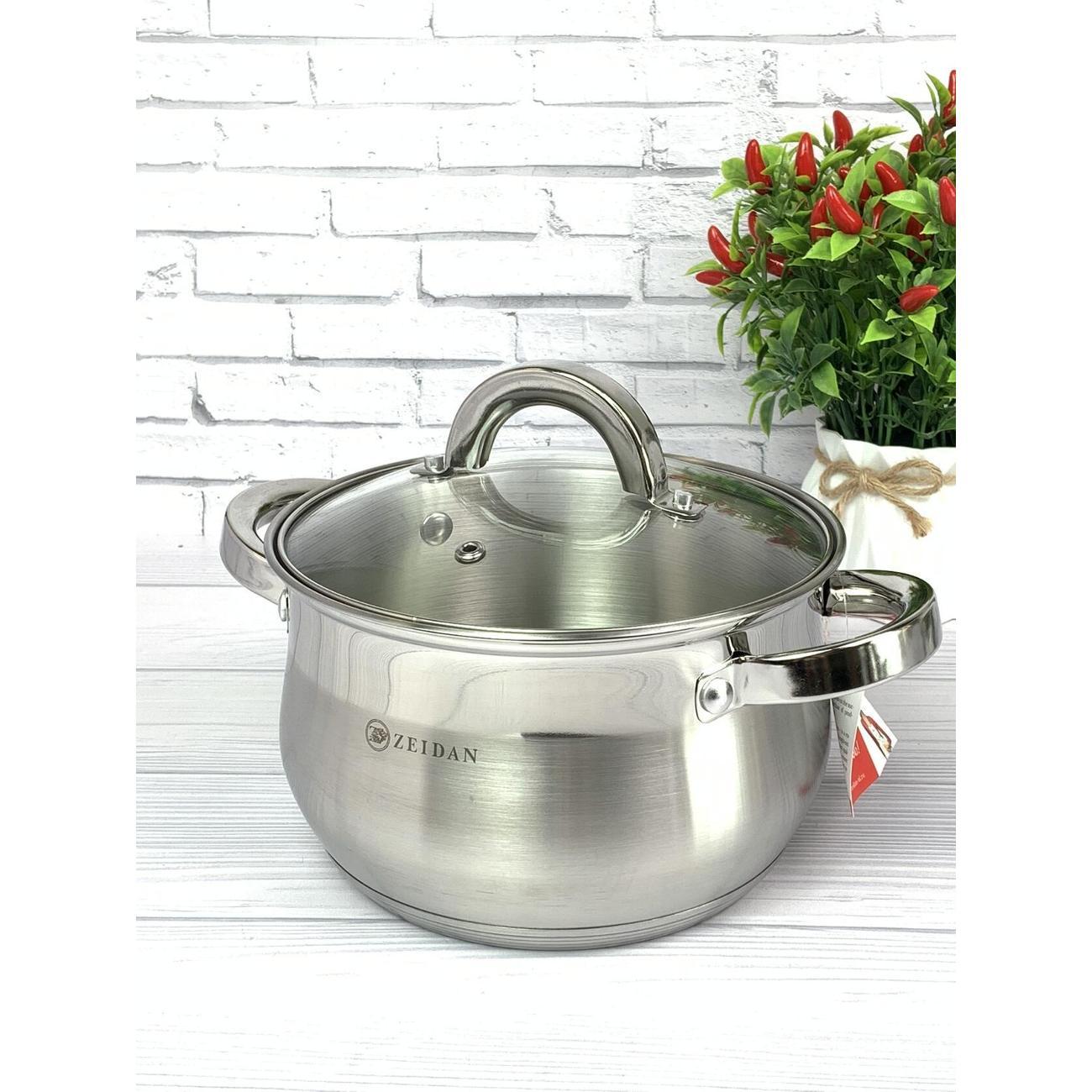 Кастрюля Zeidan 5 л из нержавеющей стали с крышкой Z-50240
