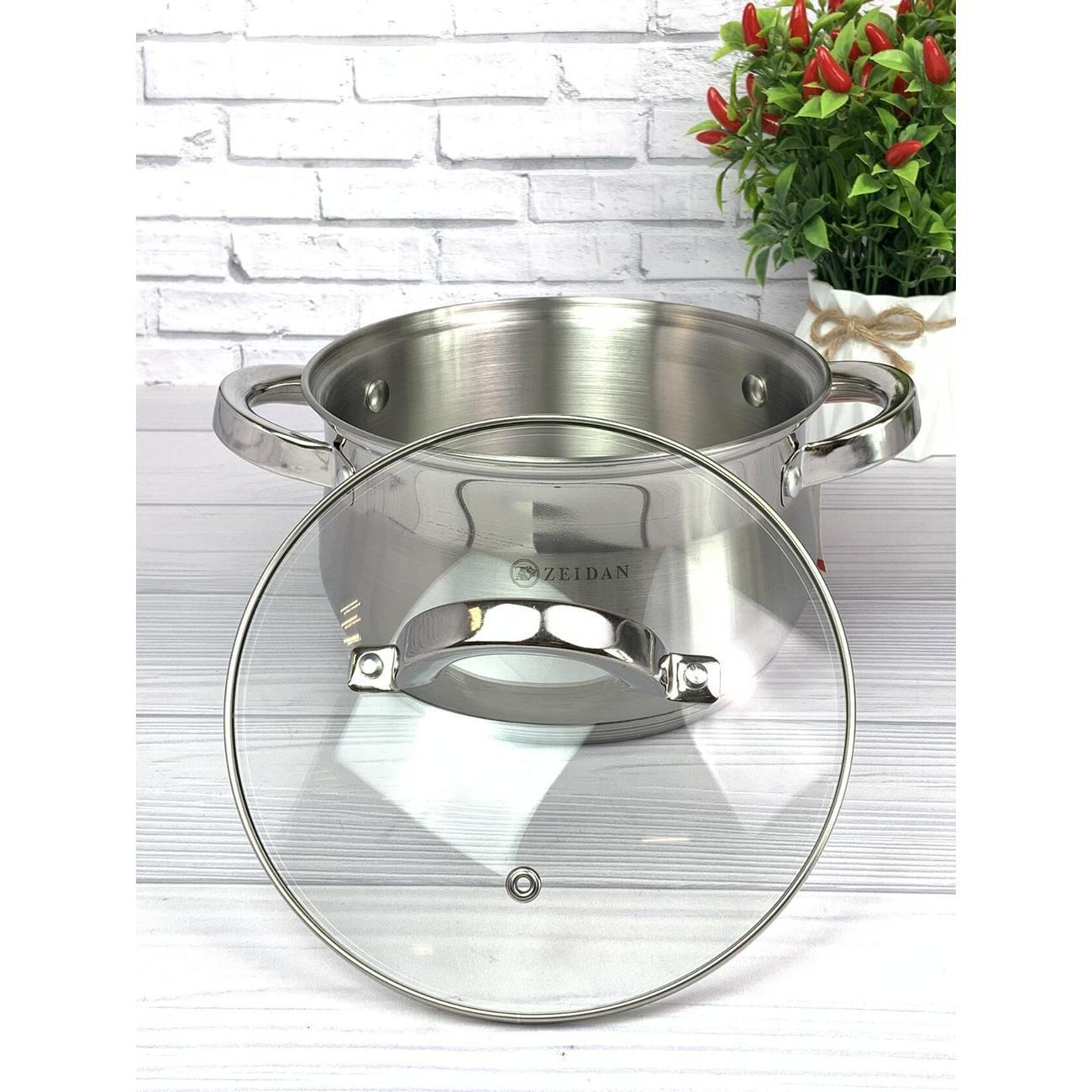 Кастрюля Zeidan 5 л из нержавеющей стали с крышкой Z-50240