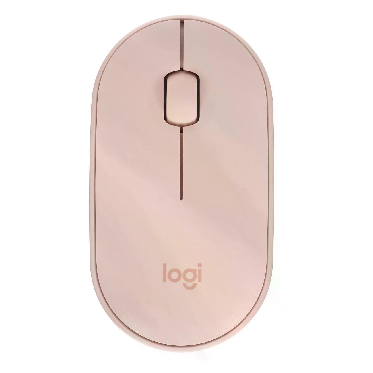 Компьютерная мышь беспроводная Logitech Pebble M350, розовый