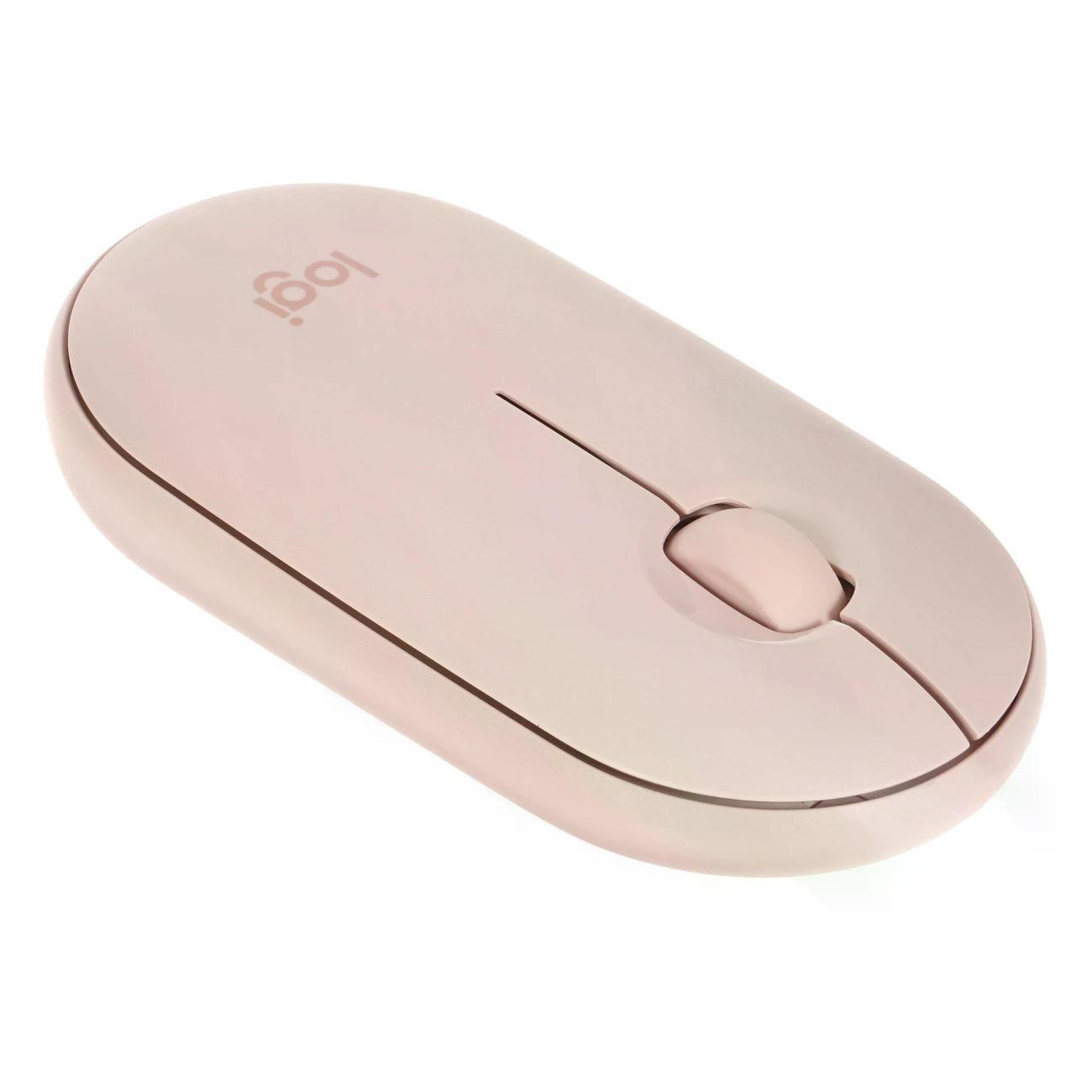 Компьютерная мышь беспроводная Logitech Pebble M350, розовый
